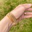 Torpedo Link Panel Gold Bracelet, Hallmarked London Import 1988