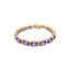 Amethyst & Diamond Line Bracelet, Circa 1980