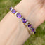 Amethyst & Diamond Line Bracelet, Circa 1980