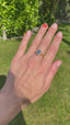 Sapphire & Diamond Cluster Ring, Hallmarked London 1991