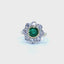 Emerald & Diamond Cluster Ring, Hallmark Sheffield 1999
