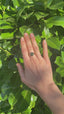Green Tourmaline and Diamond Cluster Ring, Circa 1960