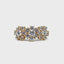 Triple Flower Diamond Cluster Ring, Hallmarked. London 1996