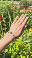 Cabachon Coral and Diamond Panel Bracelet, Circa 1980