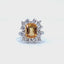 Imperial Topaz and Diamond Cluster Ring, Circa 1970