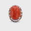 Cabachon Coral and Diamond Ring, Circa 1970