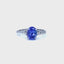 Tanzanite & Diamond 3 Stone Ring, Hallmark Birmingham 2006