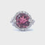 Pink Tourmaline and Diamond Cluster Ring, Circa 1970