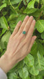 Green Tourmaline and Diamond Ring, Hallmark Birmingham 1973