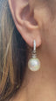 DIamond Hoop Earrings with detachable South Sea Pearl Drops, Circa 1980