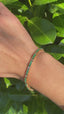 Emerald & Diamond Line Bracelet, Circa 1980