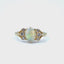Opal Solitaire and Diamond Ring, Hallmark London 2000