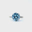 Art Deco Zircon Solitaire Ring With Diamond Shoulders, Circa 1935