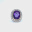 Art Deco Amethyst and Diamond Cluster Ring, Circa 1930