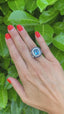 Blue Topaz Sapphire & Diamond Ring, Circa 1990
