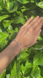 Brilliant Cut and Princess Cut Diamond Line Bracelet, Circa 1980