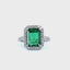 Emerald & Diamond Cluster Ring, Circa 1990