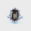 Rare Oval Andalusite and Diamond Cluster Ring, Circa 1970
