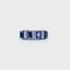 Baguette Sapphire and Baguette Diamond Half Eternity Ring, Circa1960