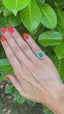 Emerald & Diamond Cluster Ring, Circa 1990