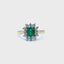 Emerald & Diamond Cluster Ring, Hallmark London 1994