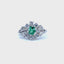 Emerald & Diamond Cluster Ring, Circa 1970