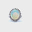 Oval Opal and Diamond Cluster Ring By T. A. Henn of Wolverhampton, Circa 1950