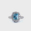 Emerald Cut Zircon & Diamond Ring by Bravingtons, Hallmark. London 1977