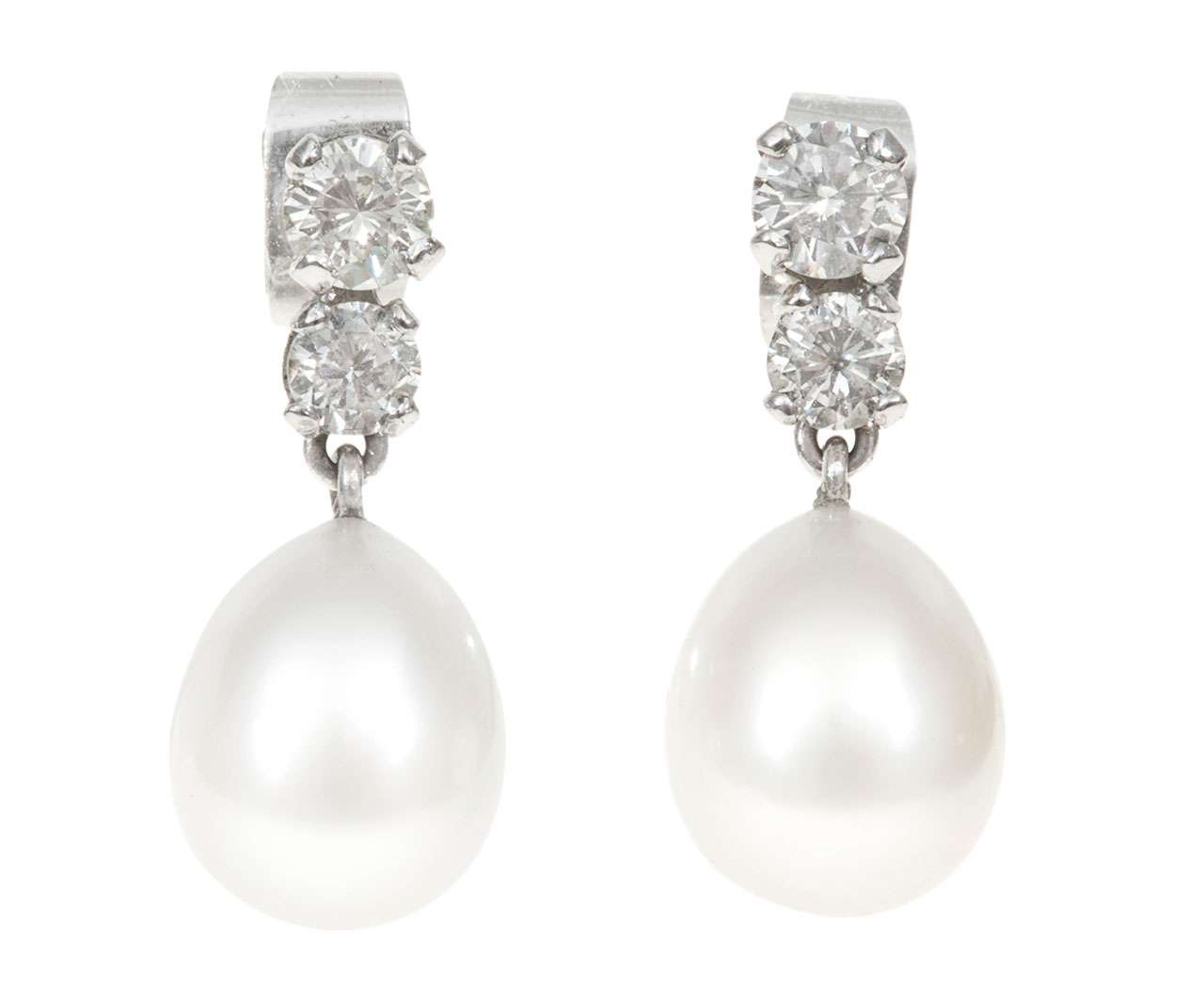 Diamond Pearl Drop Earrings Vaughan Antiques Diamond Pearl Drop Earrings Vaughan Antiques